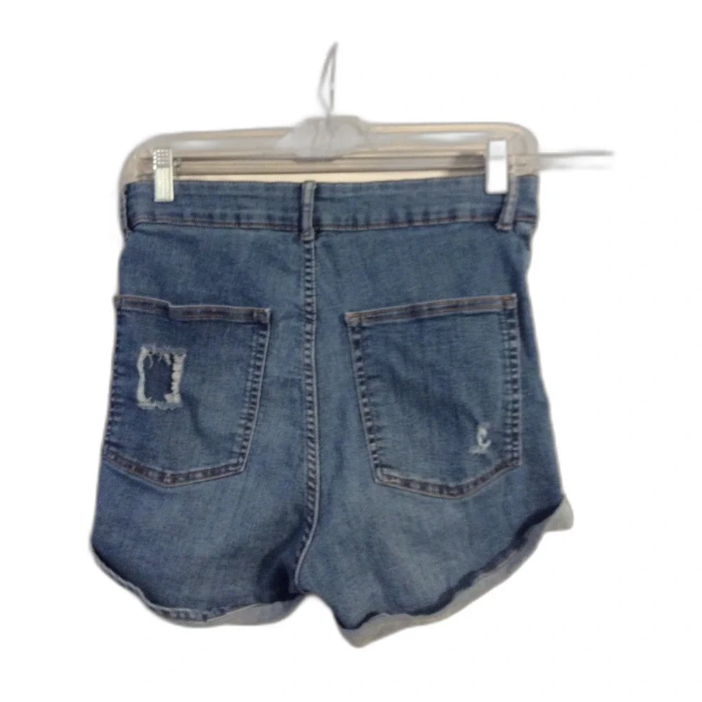 Size 12 stretch destroyed cuffed denim jeans Divided womens high waist